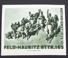 Soldatenmarken - Feld Haubitzen Bttr165 / Wi Art 339 **, un.