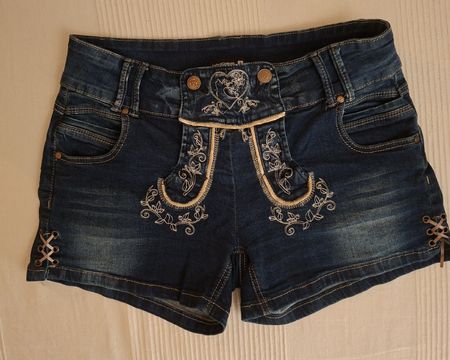 Oktoberfest Jeansshorts Trachtenhose Gr. M