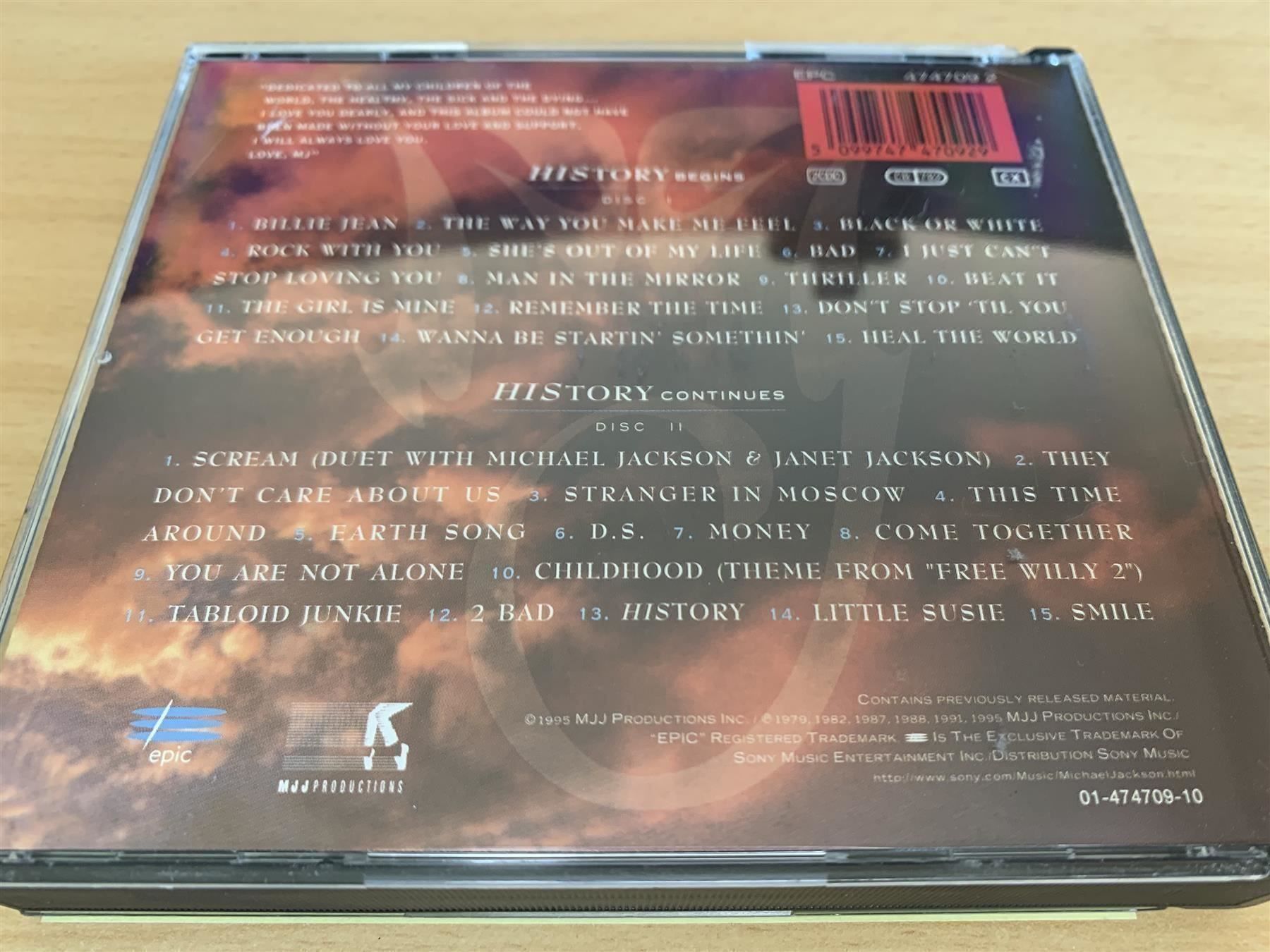 CDs: Michael Jackson – HIStory - Past - 2 CD – Gebraucht aus Rikon im Tösstal von Alpenmutz 1