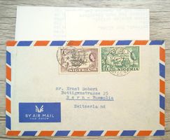 TR69 Enveloppe + Timbre Nigeria 1956