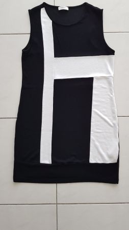 Sommerkleid schwarz weiss Gr. 40 elegant schick Büro mode