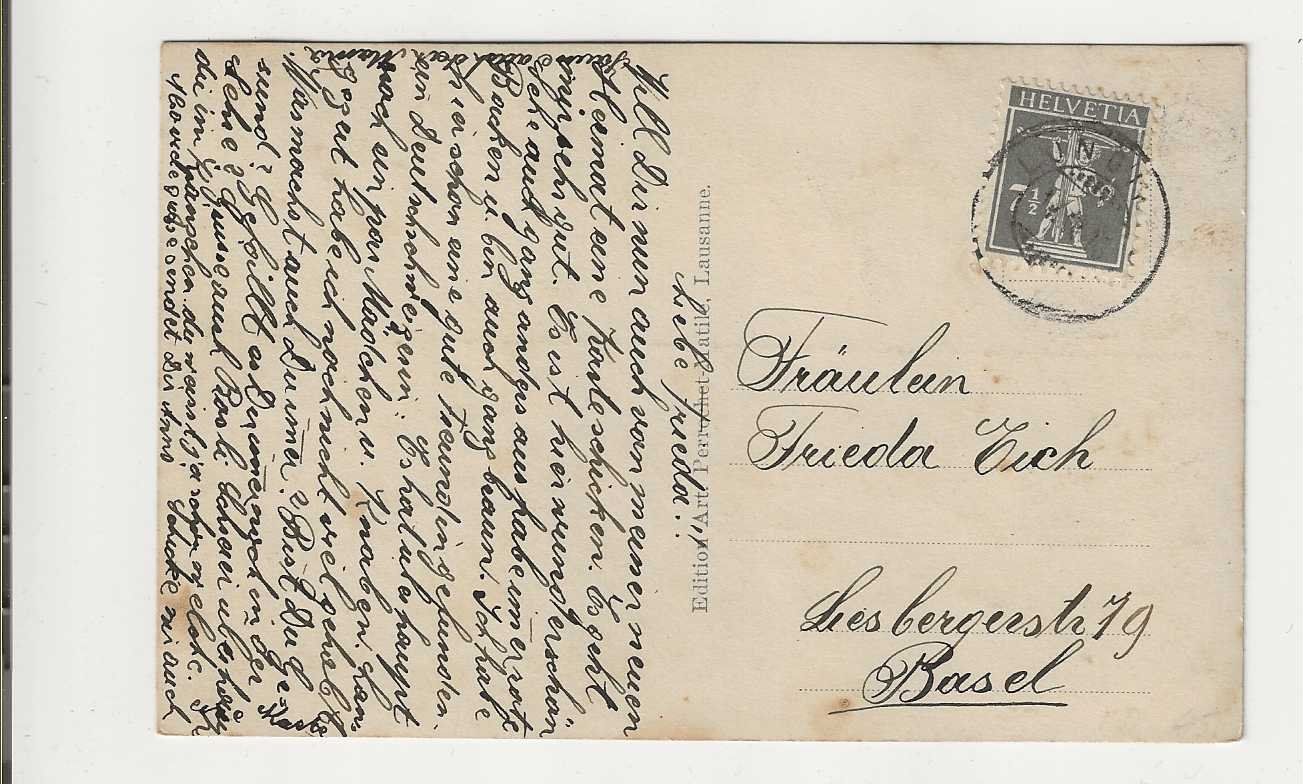 Cartoline postali: Longirod, 1918 – Usato da Spiez venduto da Niesen20 1