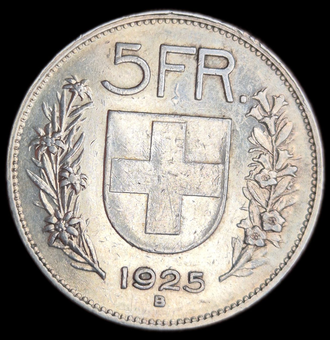 Tutti le monete: Silber 5 Franken 1925 Schweiz Vorz – Usato da Grenchen venduto da Grenchen_Coins 1