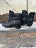 Stiefelette Leder schwarz Gr. 41