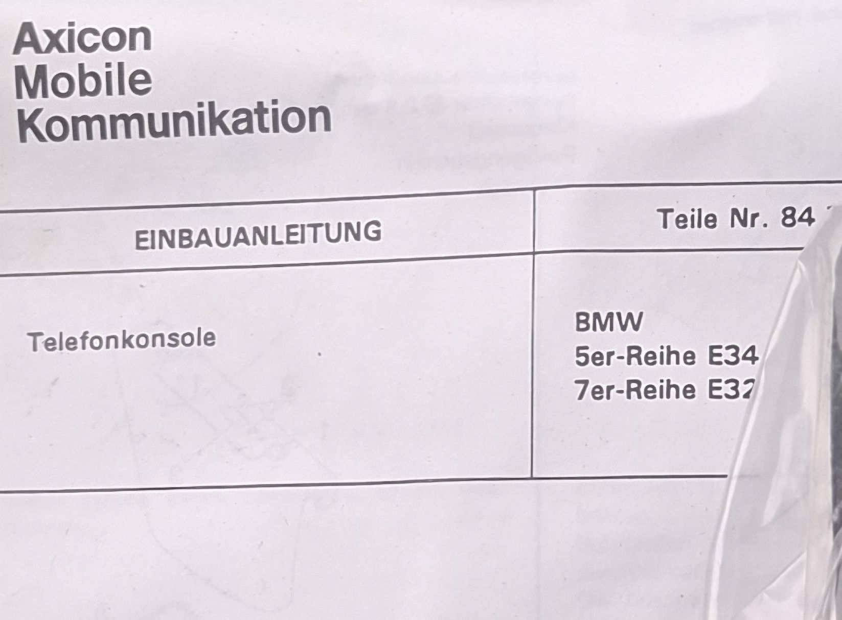 BMW Sonstiges Fahrzeugzubehör: BMW Telefonkonsole 5er E34 7er E32 neu – Neu und originalverpackt aus Aadorf von classicpower02 2