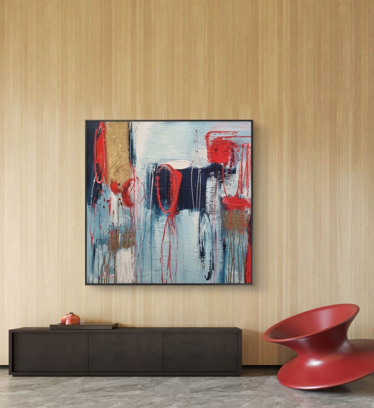 Gemälde: Originales abstraktes Bild 80x80cm – Neu (gemäss Beschreibung) aus Urdorf von Contra8 2