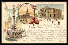 Litho Bern, Schützenbrunnen und Käfigt
