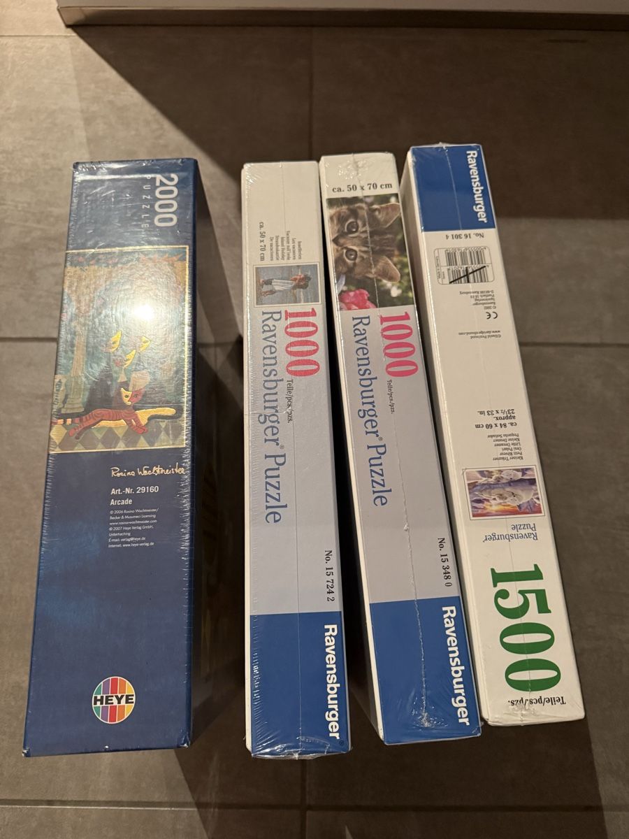 Ravensburger Puzzle: 4 x Puzzle 1Heye und 3 Ravensburger – Nuovo e nell'imballaggio originale da Claro venduto da KarinS84 4