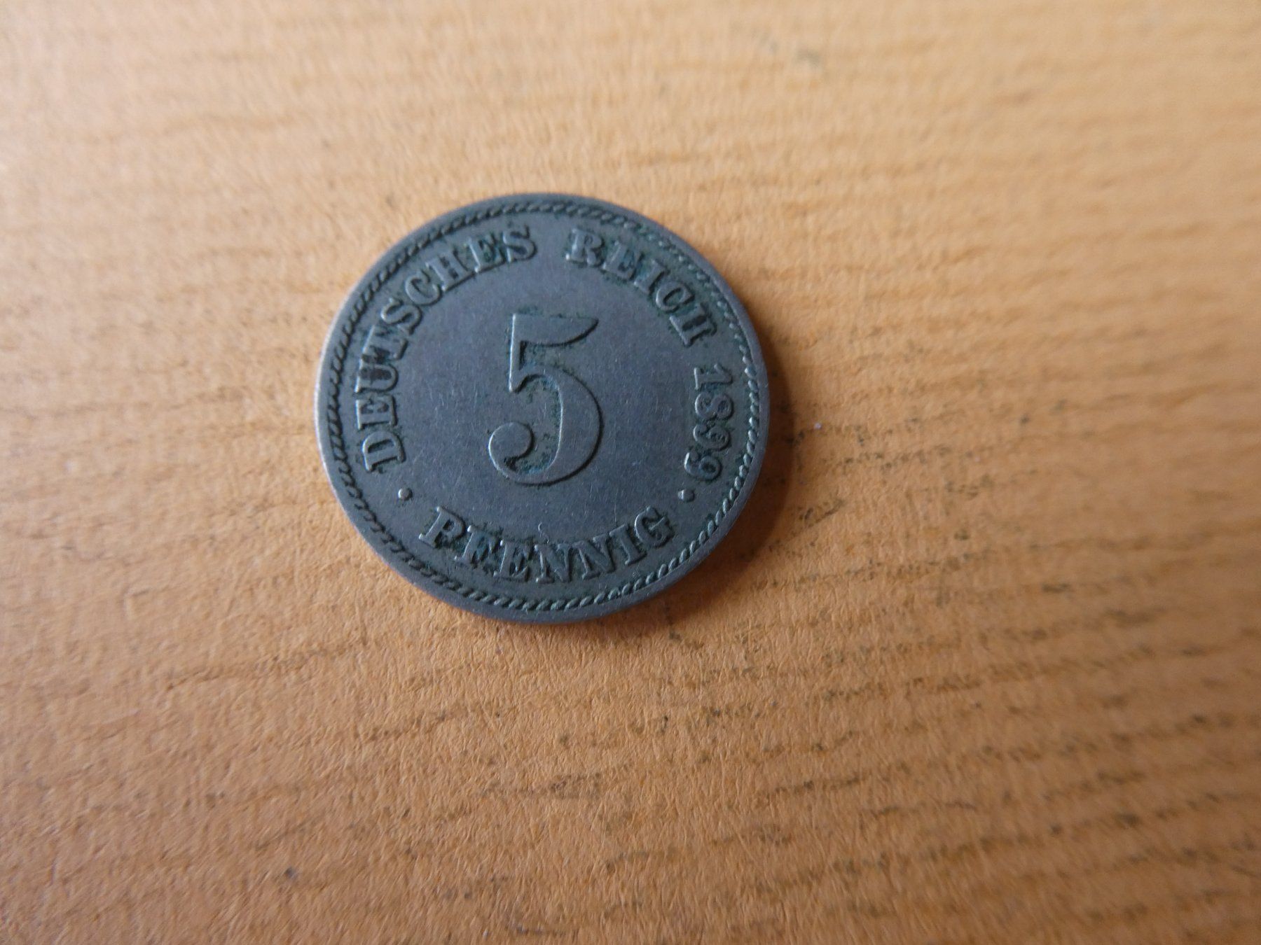 Tutti le monete: Dt. Reich 1899 E, 5 Pfennig – Usato da Hinterforst venduto da Rohusri