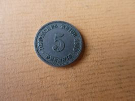 Dt. Reich 1899 E, 5 Pfennig