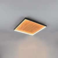 LED Deckenleuchte, Holz, 45 cm x 45 cm