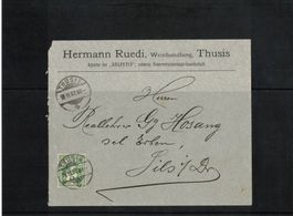 1907 von Thusis nach Sils mit Ankunftsstempel