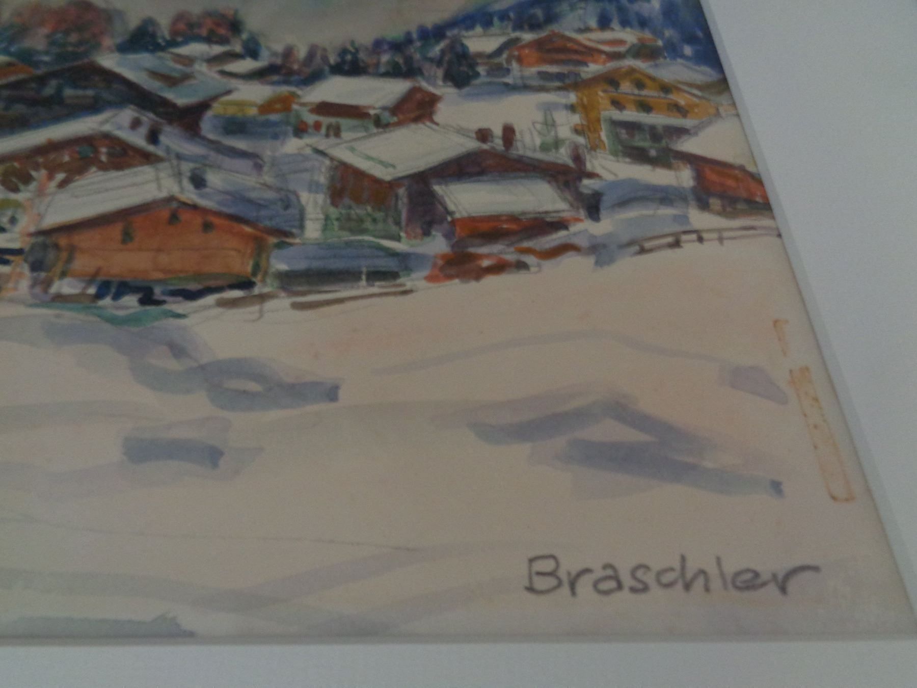 Dipinti: Aquarell O.Braschler - Verbier 1956 – Usato da Chur venduto da omonia 7