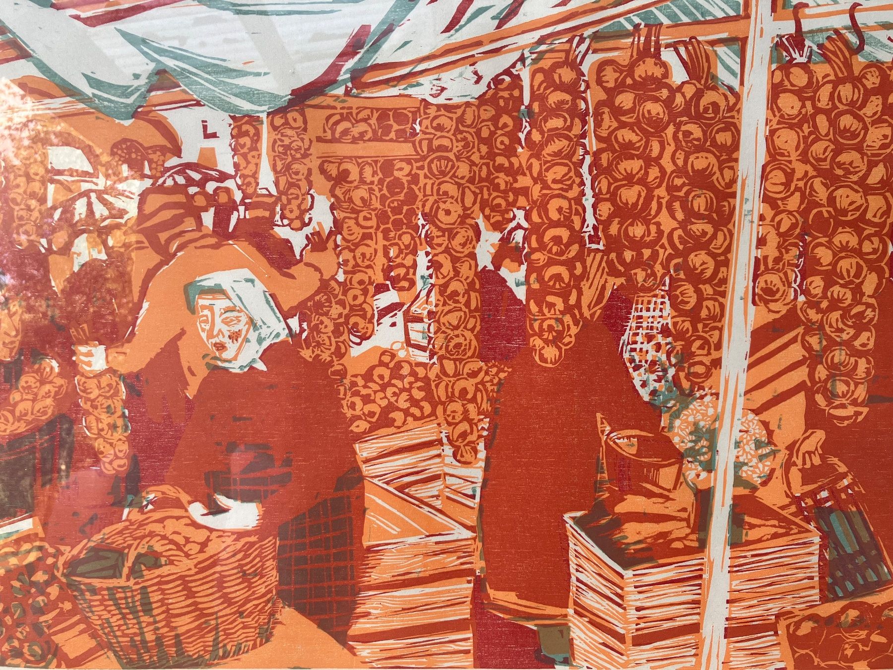 Gravures sur bois: Holzschnitt "Zibelemärit" – D'occasion à Wetzikon ZH par artefix 1