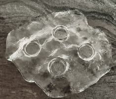 Glas Kerzenhalter Blumenform gebraucht