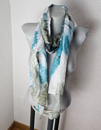 Edler Schal / Tuch / Foulard Aquarell