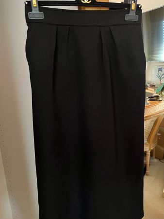 Chloé, Paris Schwarzer Midi-Rock Wolle Top Zustand M Vintage