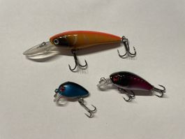 Wobbler lot 3 stk. barschköder egli fischen