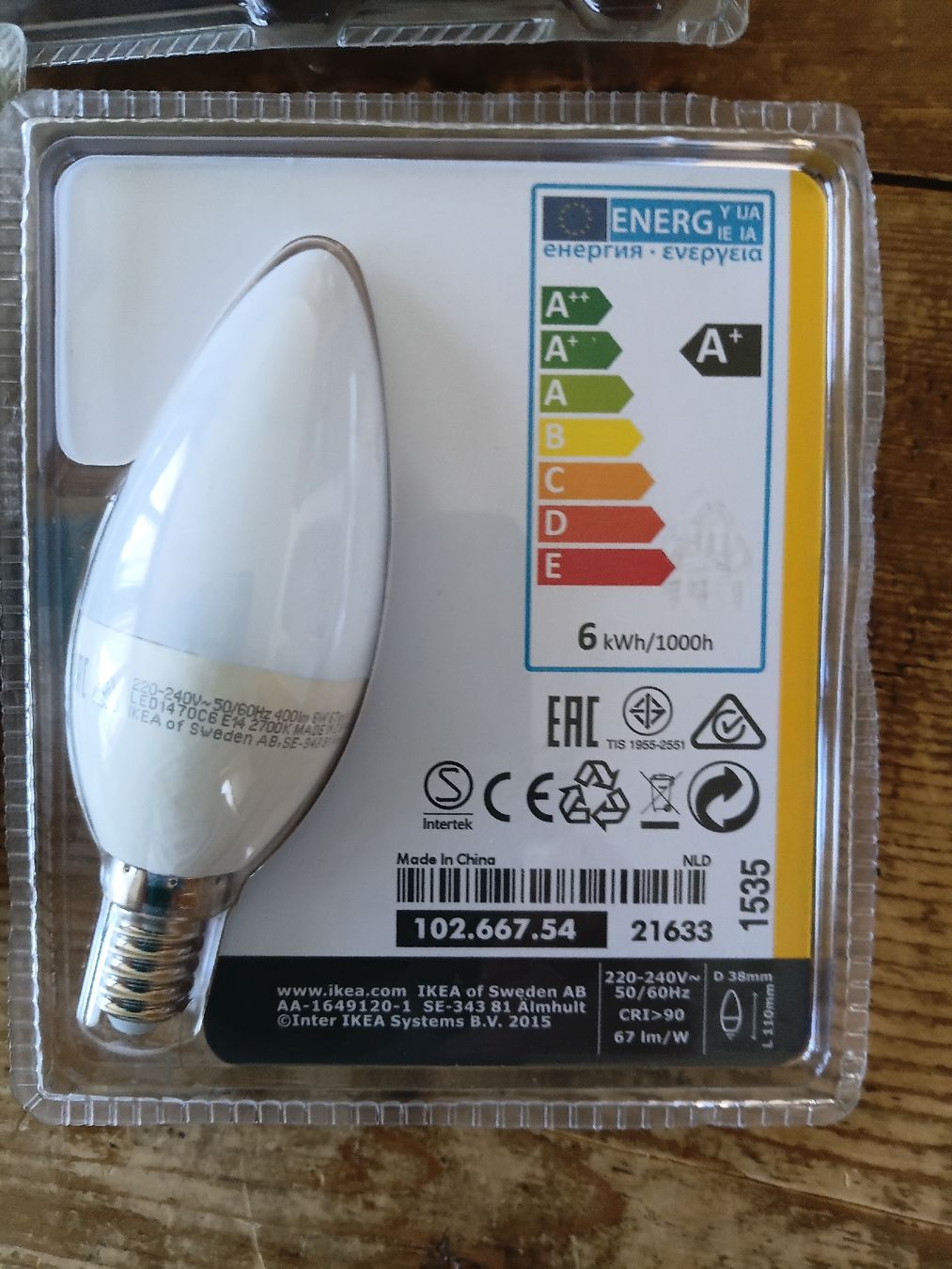 Ikea Lampes: 6 IKEA LEDARE E14 LED Lampen,  – Neuf avec emballage d'origine à Schwarzenberg LU par Agamy 4