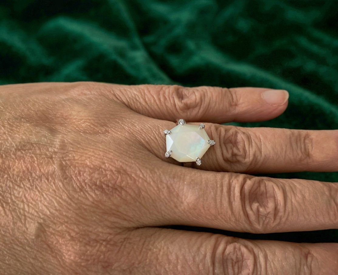 Anelli: Silberring 925 mit Perlmutter, elegant & dezent - Neu – Nuovo e nell'imballaggio originale da Uetikon am See venduto da Coralreef 6