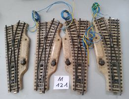 2 Paar MÄRKLIN M-Weichen H0 links + rechts