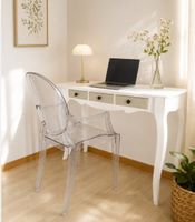 Elegantes 2-teiliges Schreibkonsolen-Set mit Ghost Chair