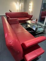 2 Sofas Kunstleder rot