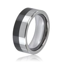 Fingerring Ring Wolfram + Keramik