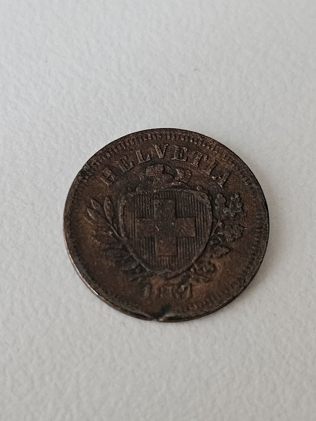 Tutti le monete: 1 Rappen 1857 – Usato da Pfäffikon ZH venduto da Melibol 1