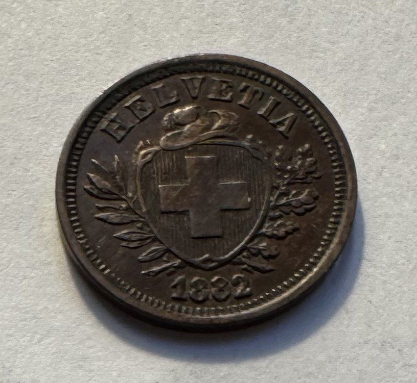 Alle Münzen: 1882 1 Rappen unz – Neu (gemäss Beschreibung) aus Kirchberg SG von Zenhad69