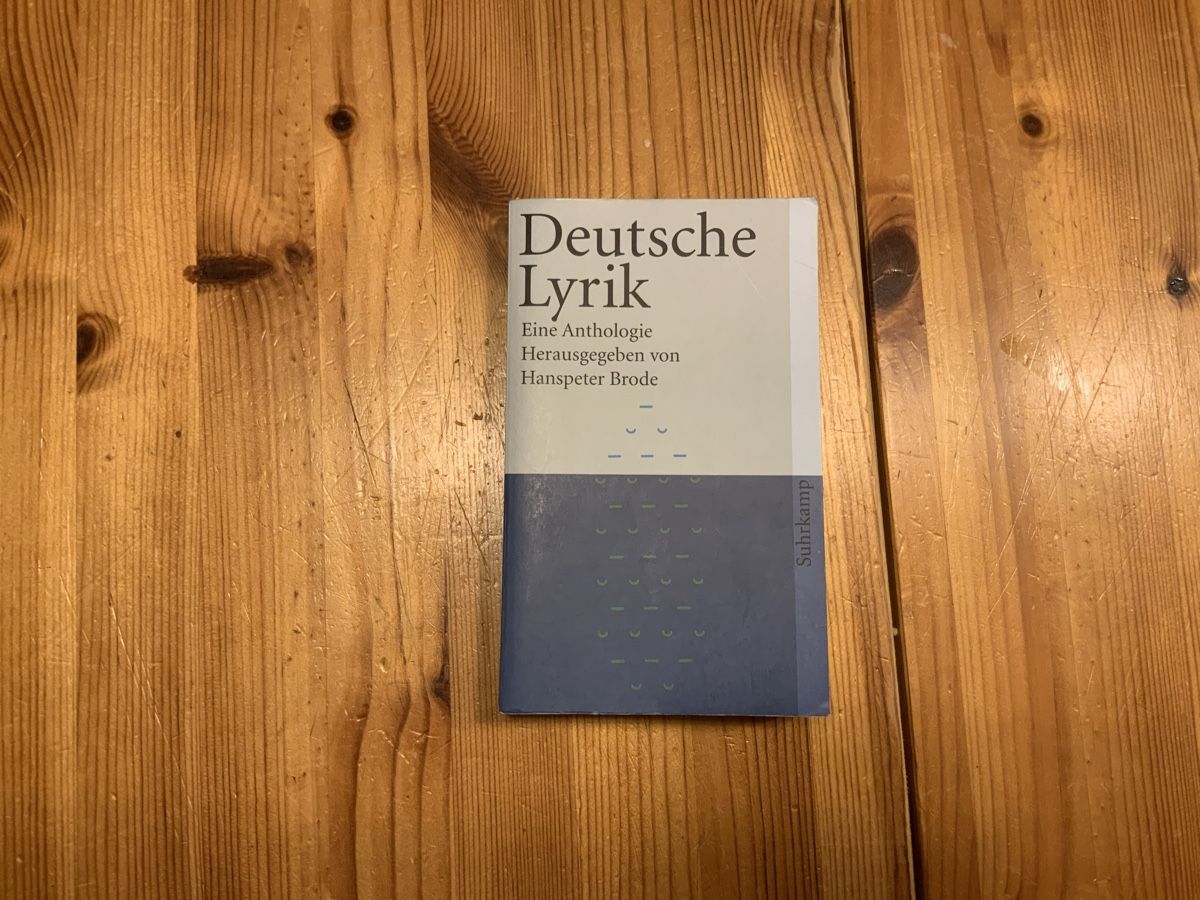 Bücher: Buch Deutsche Lyrik Hanspeter Brode – Gebraucht aus Ostermundigen von Bolette