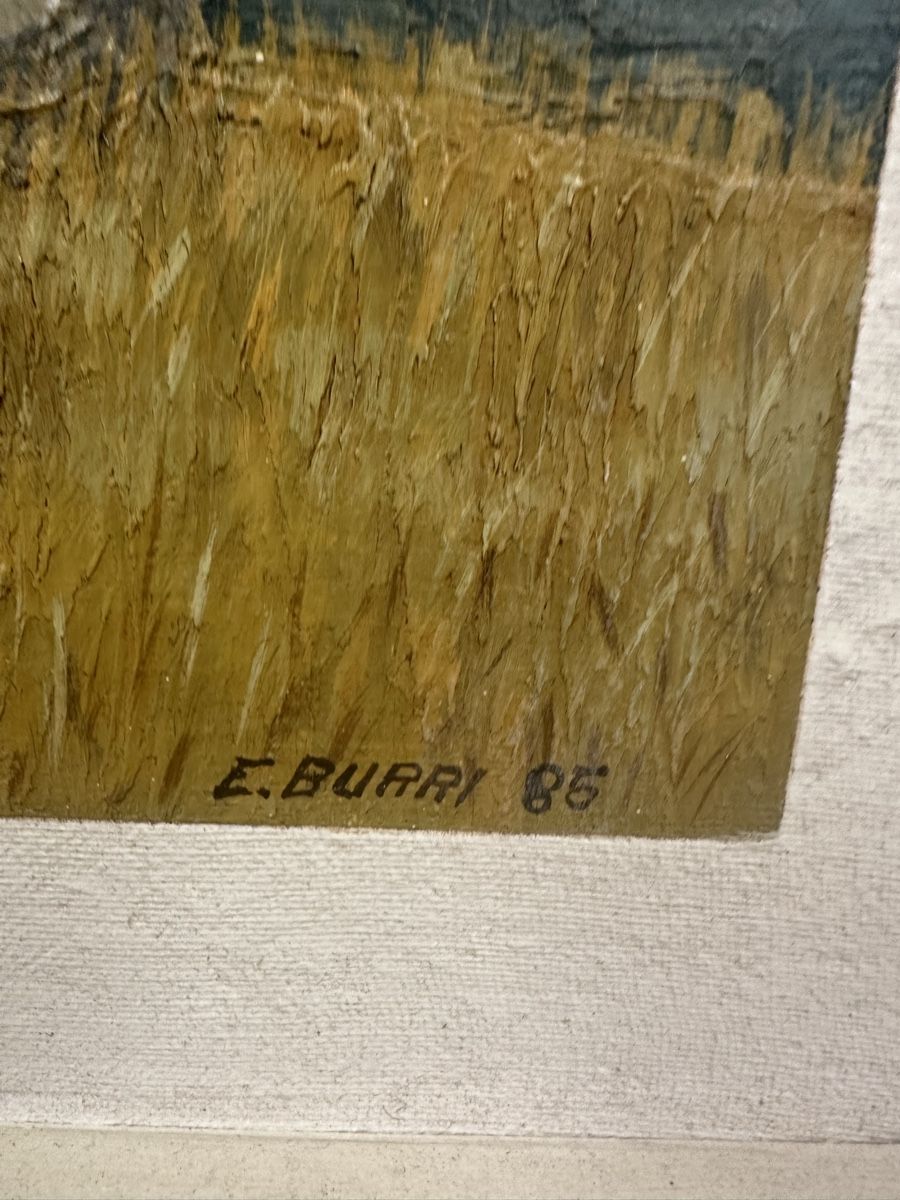 Dipinti: Grosses Gemälde Alpenlandschaft mit See E. Burri 85   – Usato da Ebikon venduto da Gaenggeliwaar 2