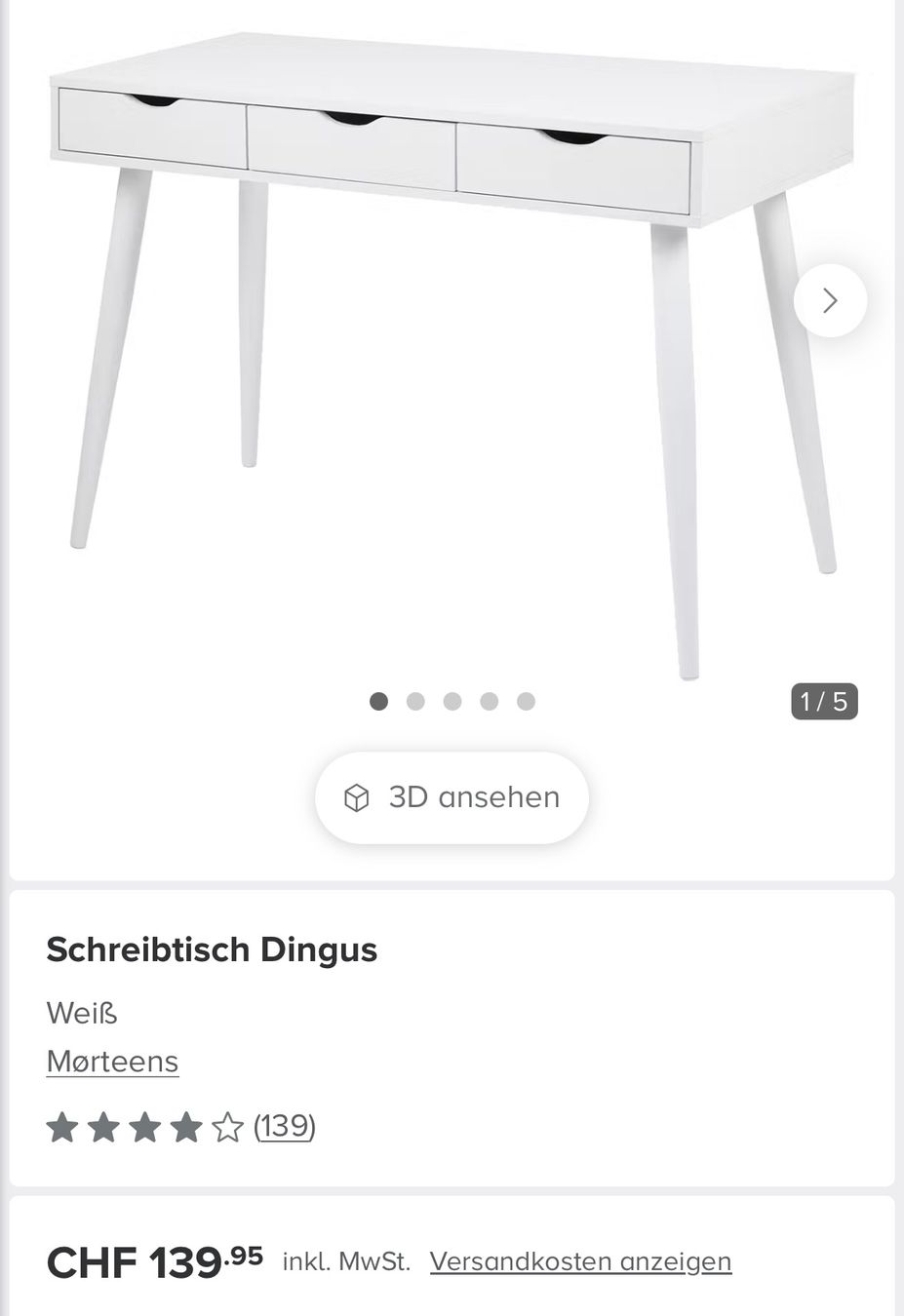 Bureaux: Schreibtisch weiss – D'occasion à Zürich par jes_78gl 3