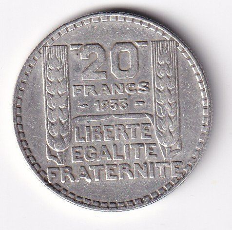 Tutti le monete: Frankreich 20 Francs 1933 – Usato da Neuchâtel venduto da karlpierrino