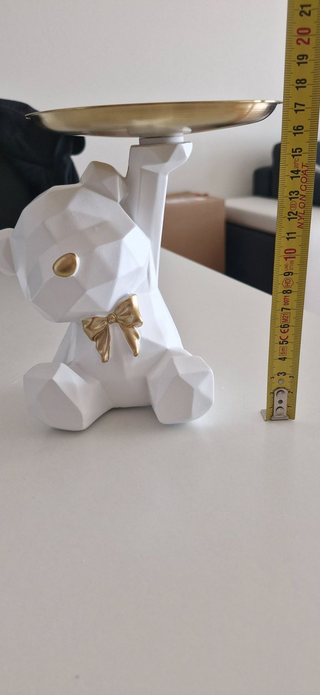 Sculture & Statue: Weiss gold teddybär Statue als Ablage oder deko – Nuovo (secondo la descrizione) da Beringen venduto da mar_y7fd 4
