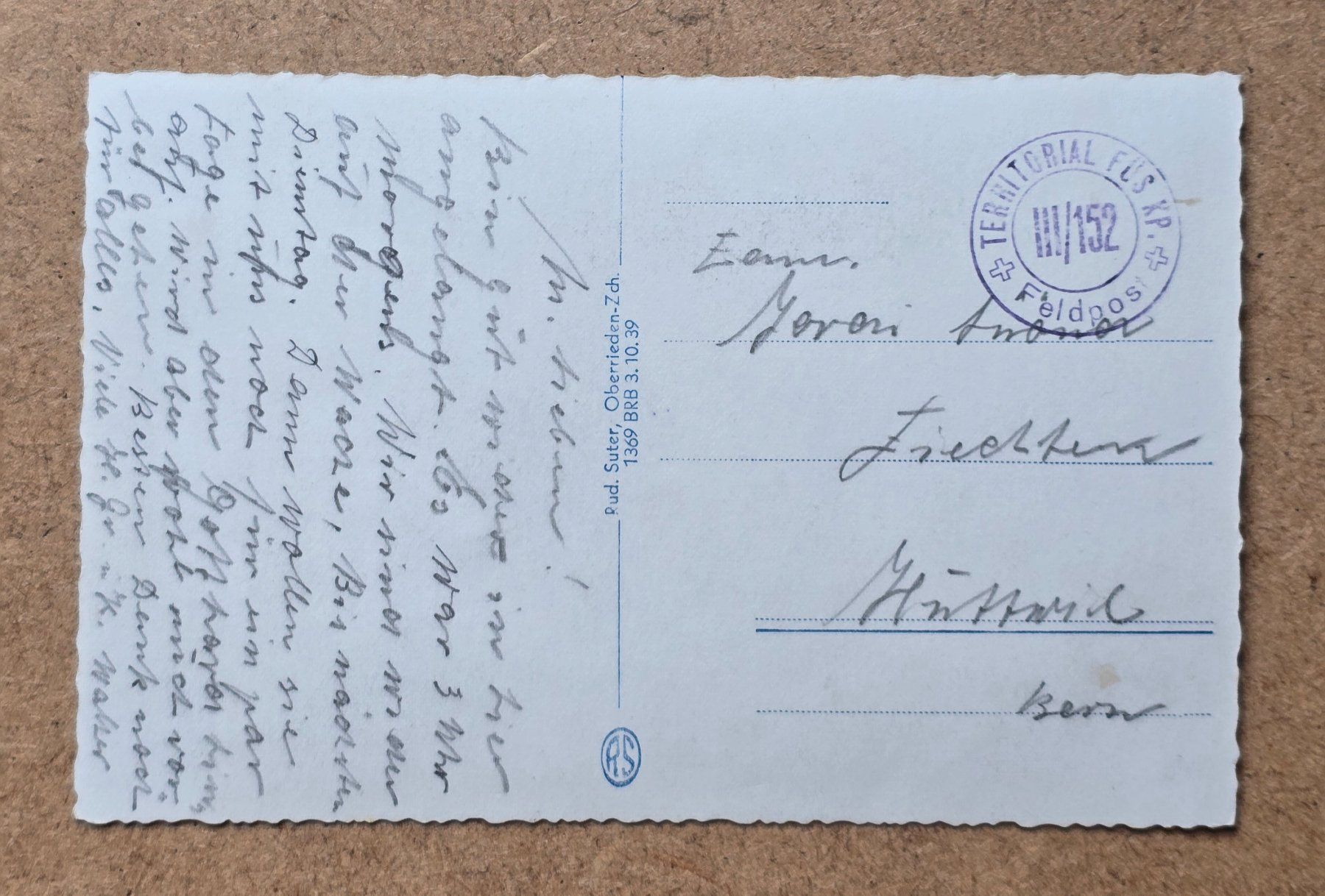 Cartoline postali: Hospenthal, alte AK, Feldpost ca. 1939/40 – Usato da Rheinau venduto da MakalekaAloha 2