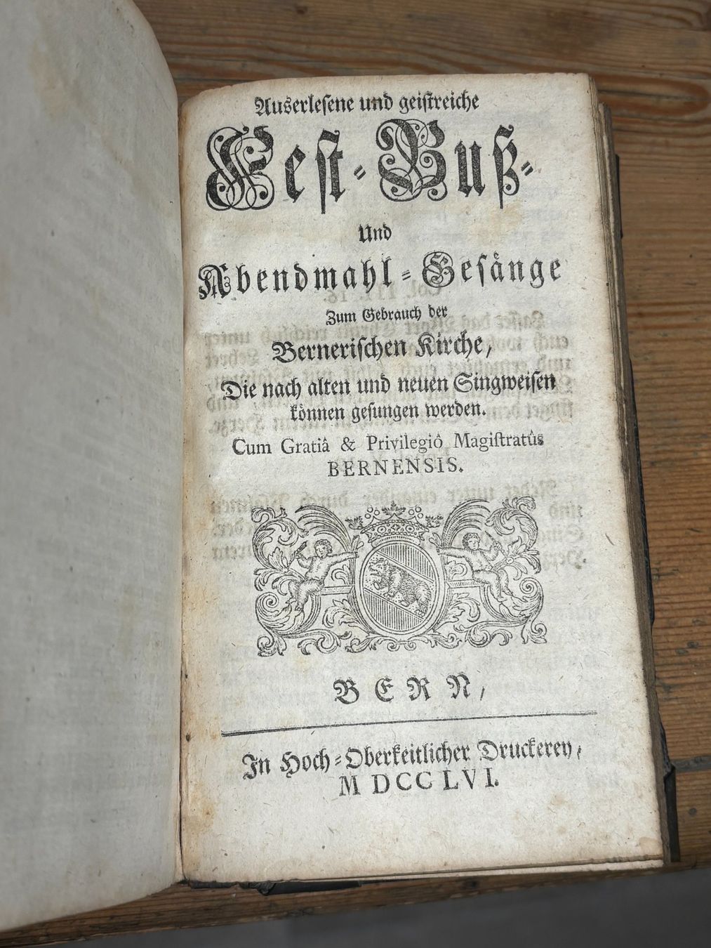Libri: antikes Kirchen-Gesangs-Buch Bern 1756 – Usato da Triesen venduto da Anatas 1