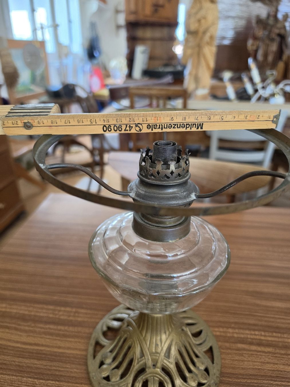 Lampade: Öllampe Messing Glas Vintage – Usato da Mettlen venduto da elios0888 5
