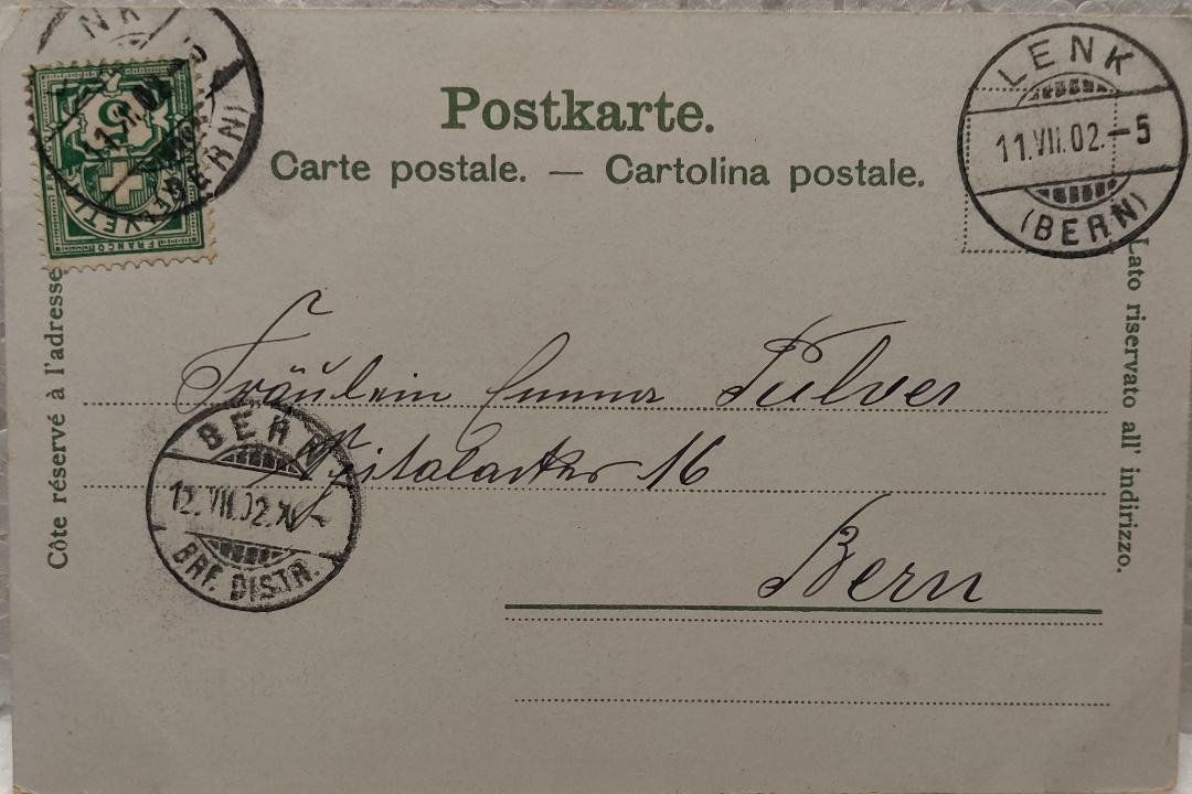 Cartoline postali: SIMMENTHAL - Laubegfall - 1902 – Usato da Delémont venduto da Domdom1 1