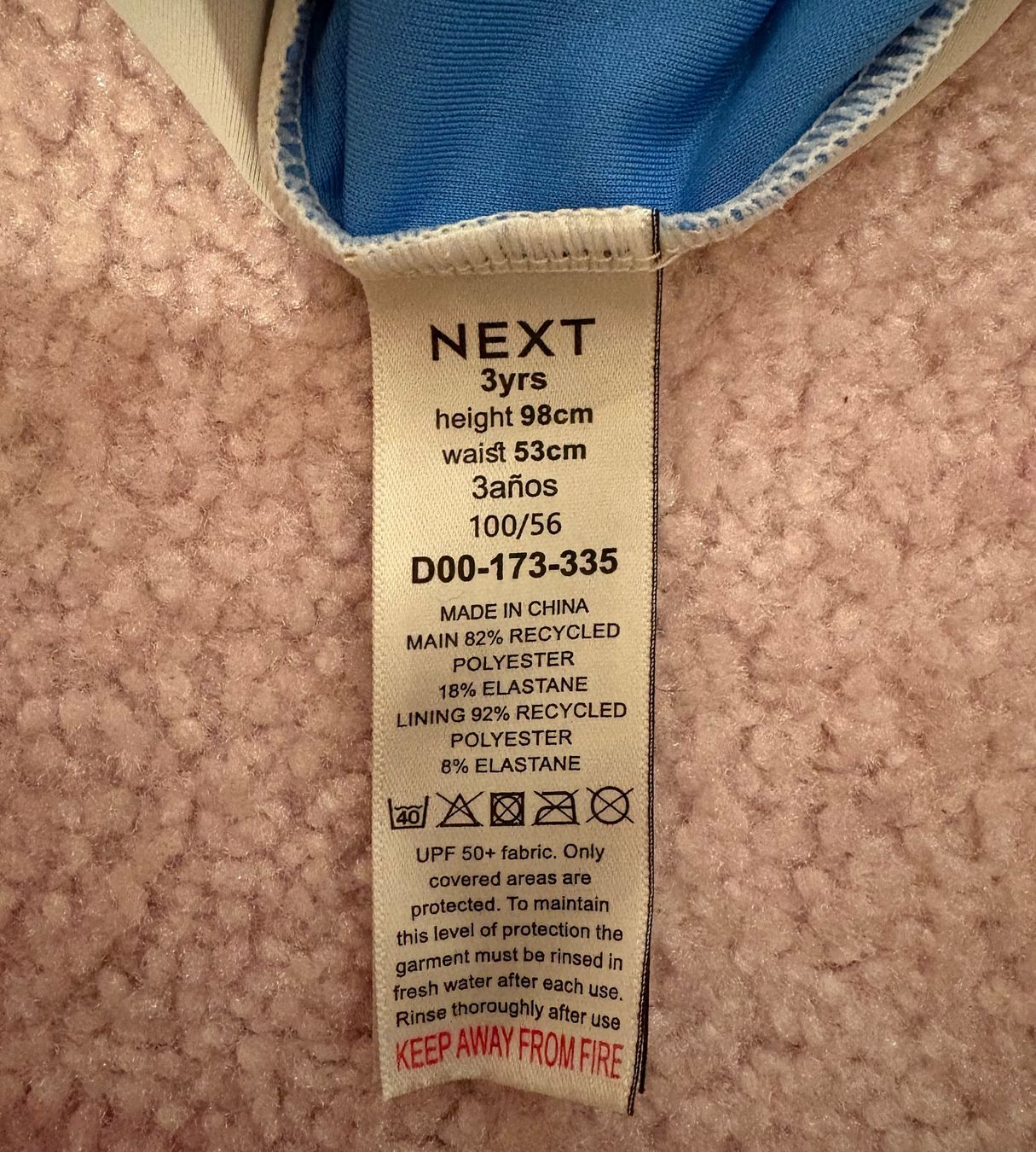 Next Costumi da bagno & Bikini: Langärmliger Badeanzug Grösse 98 – Usato da Wangen ZH venduto da pink28 1
