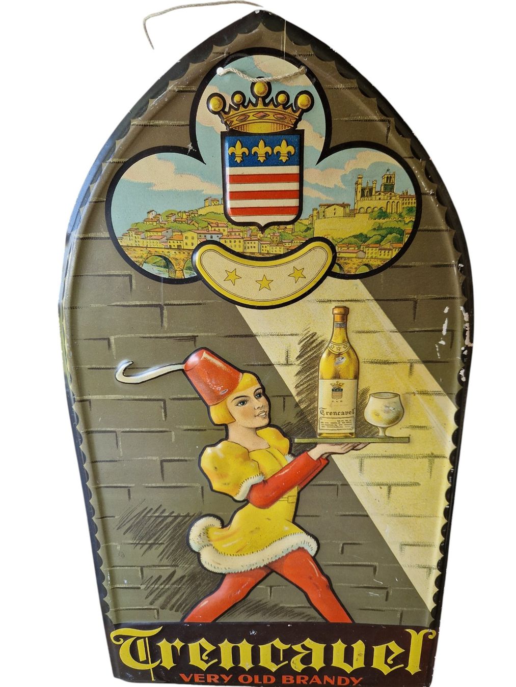Insegne: Blechschild 1920er Brandy – Usato da Mörschwil venduto da antiksalon21 1