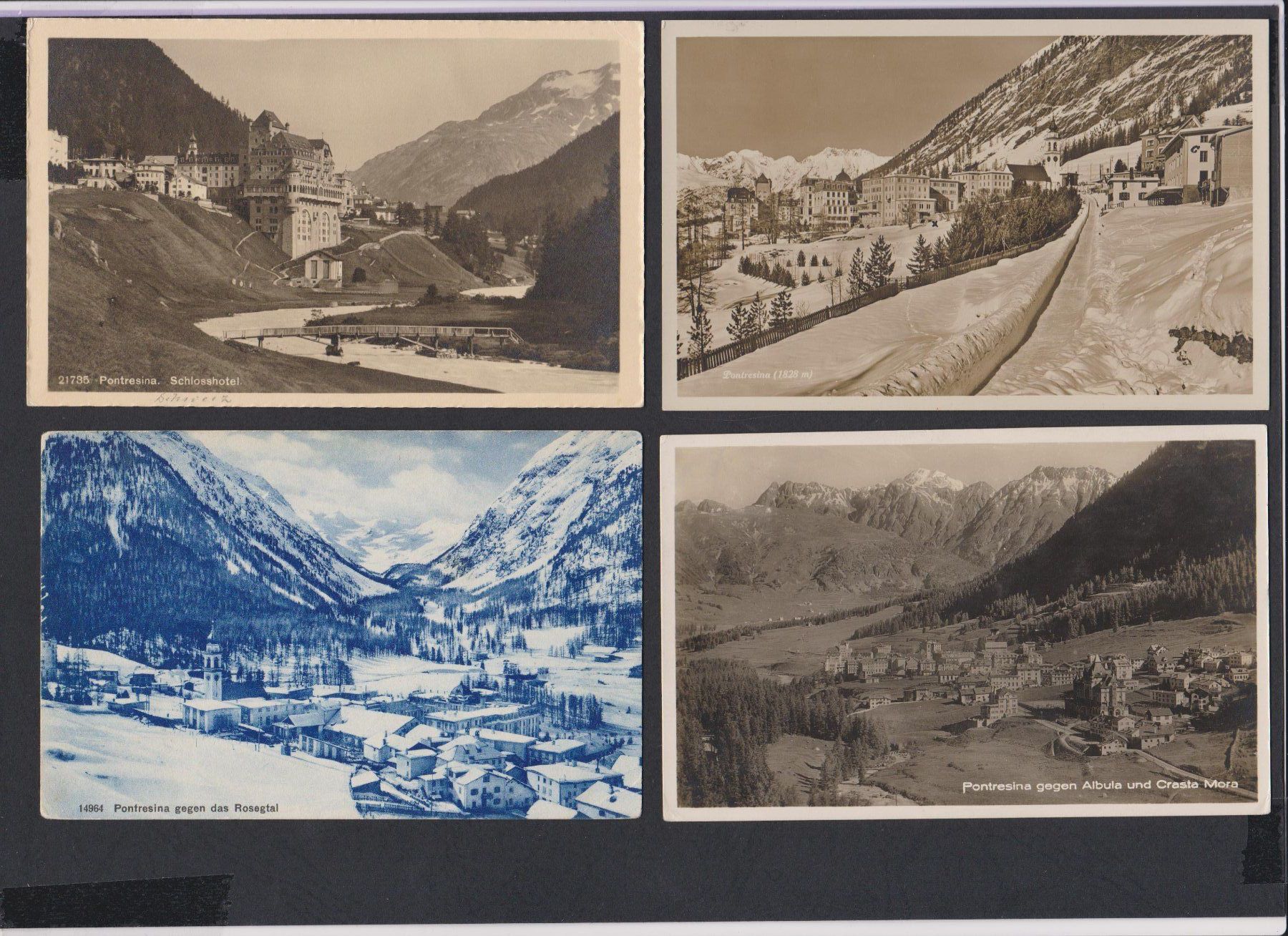 Cartoline postali: Pontresina   :   Sammlung von über 40  alten Ansichtskarten – Usato da Vitznau venduto da Ropaku