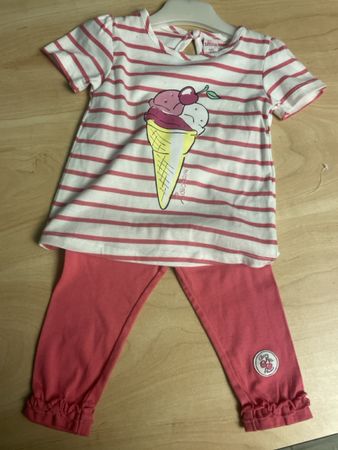 Neues Sommerliches Mädchen-Set Gr. 86 mit Glace-Motiv!Migros