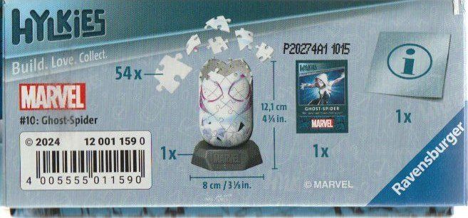 Ravensburger Puzzle: RAVENSBURGER 3D PUZZLE HYLKIES - GHOST SPIDER MARVEL 10  new – Nuovo e nell'imballaggio originale da Vezia venduto da Aquarius_Age 1