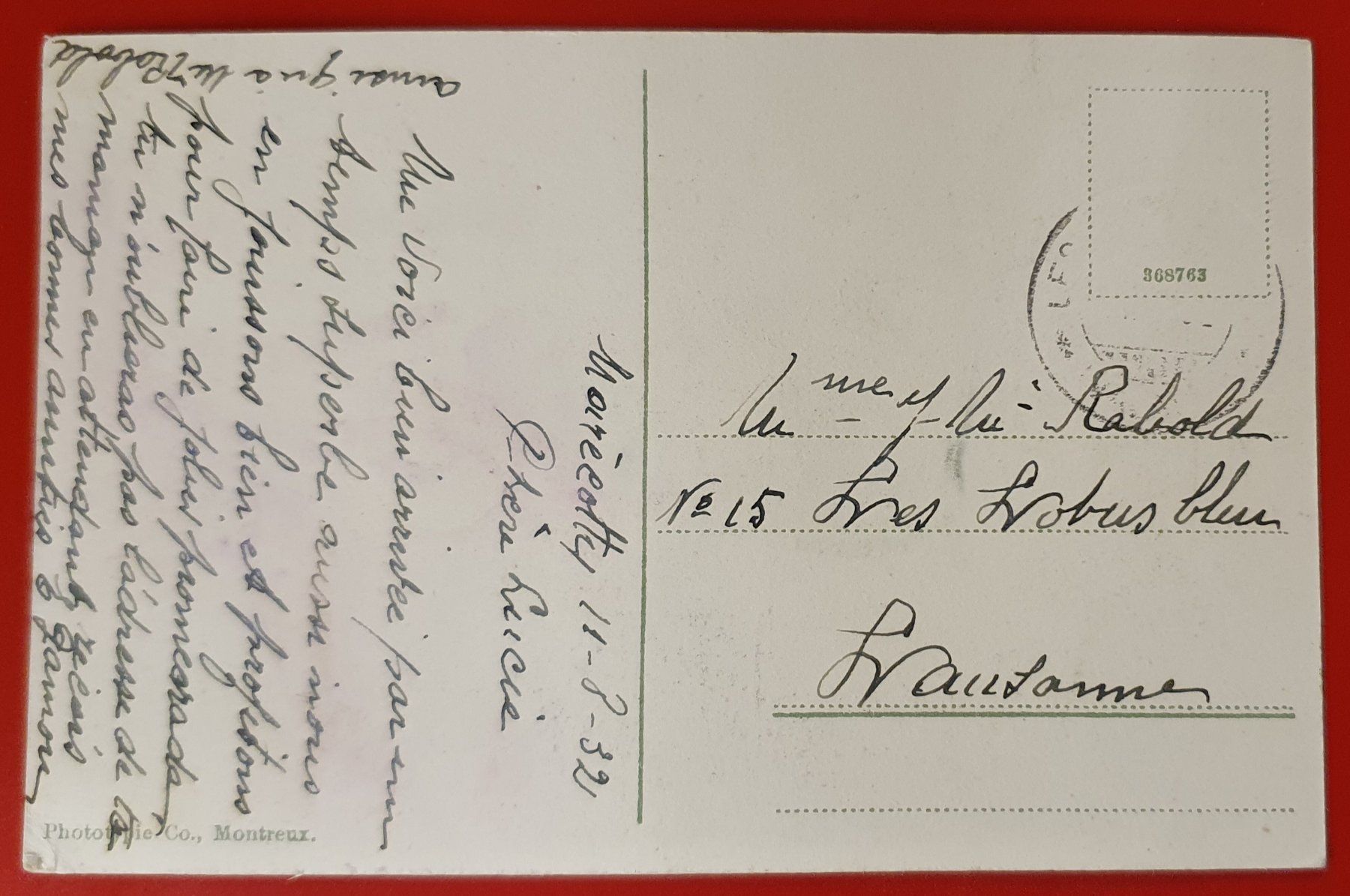 Cartoline postali: Les Marécottes 1932 - Hotel Jolimont – Usato da Kreuzlingen venduto da Rschweiz1 1