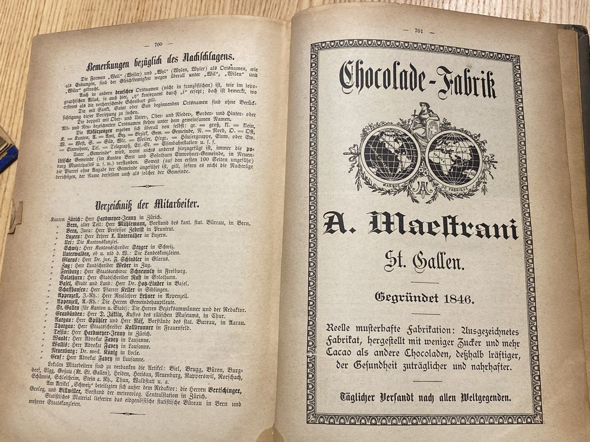 Libri: Ortslexikon Schweiz 1887 – Usato da Mosnang venduto da Goldwasser 3