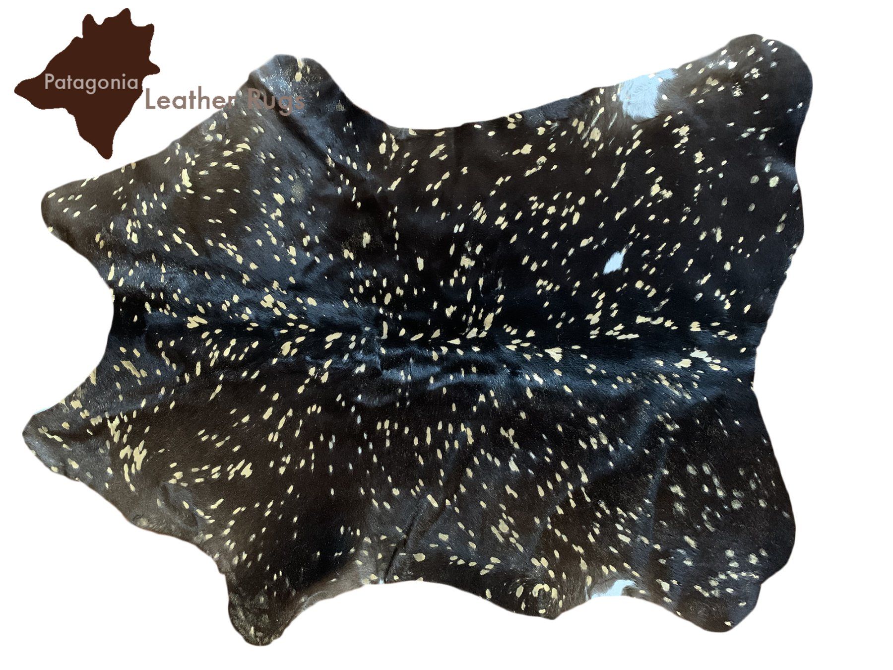 Teppiche: echtes Kalbfell Black/Gold – Neu und originalverpackt aus Arbedo von patagonialeatherrugs