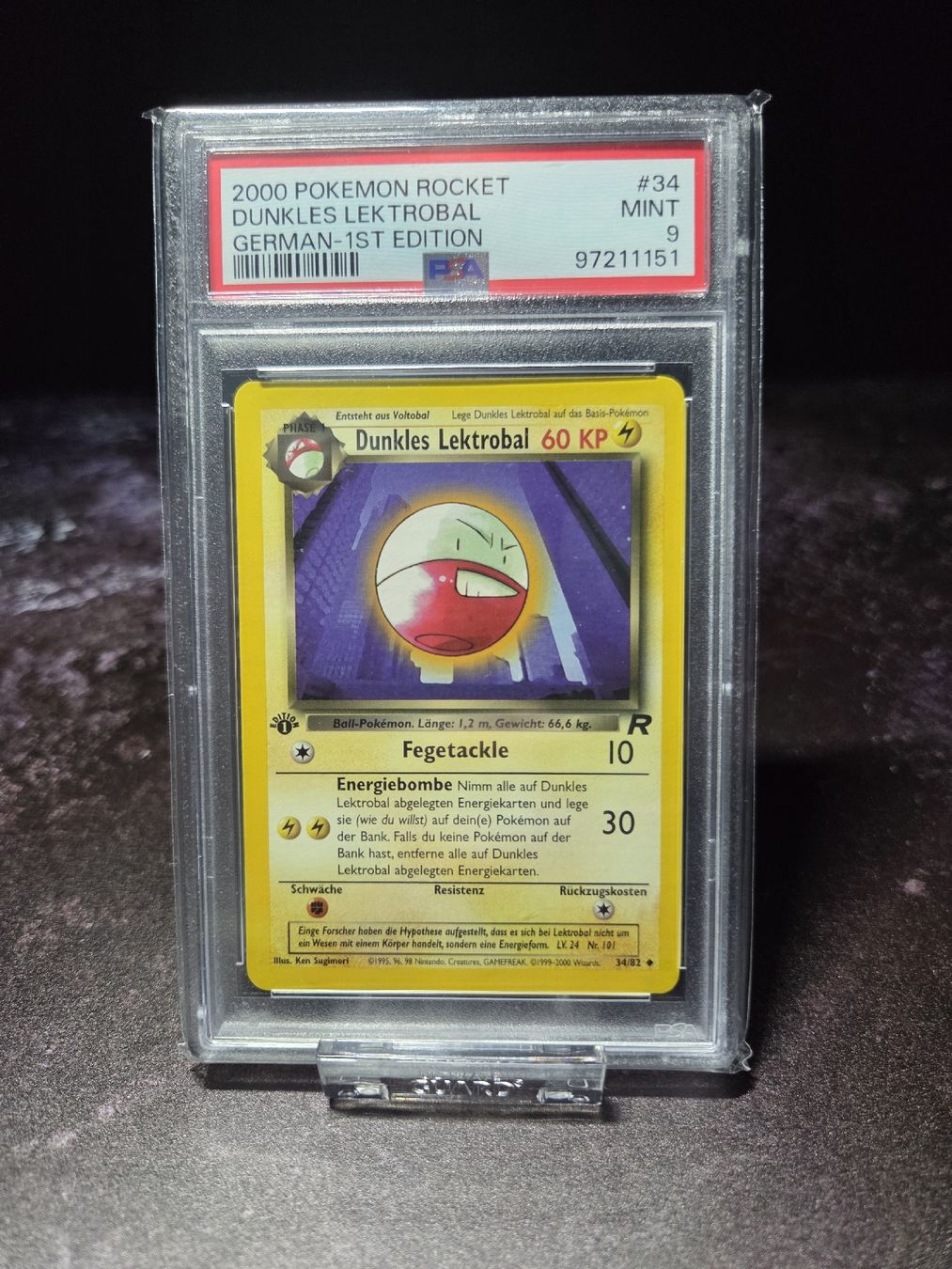 Pokémon Carte collezionabili: 2000 POKEMON ROCKET #34 DUNKLES LEKTROBAL GERMAN-1ST EDITION – Usato da Lauerz venduto da gp9_zt9k