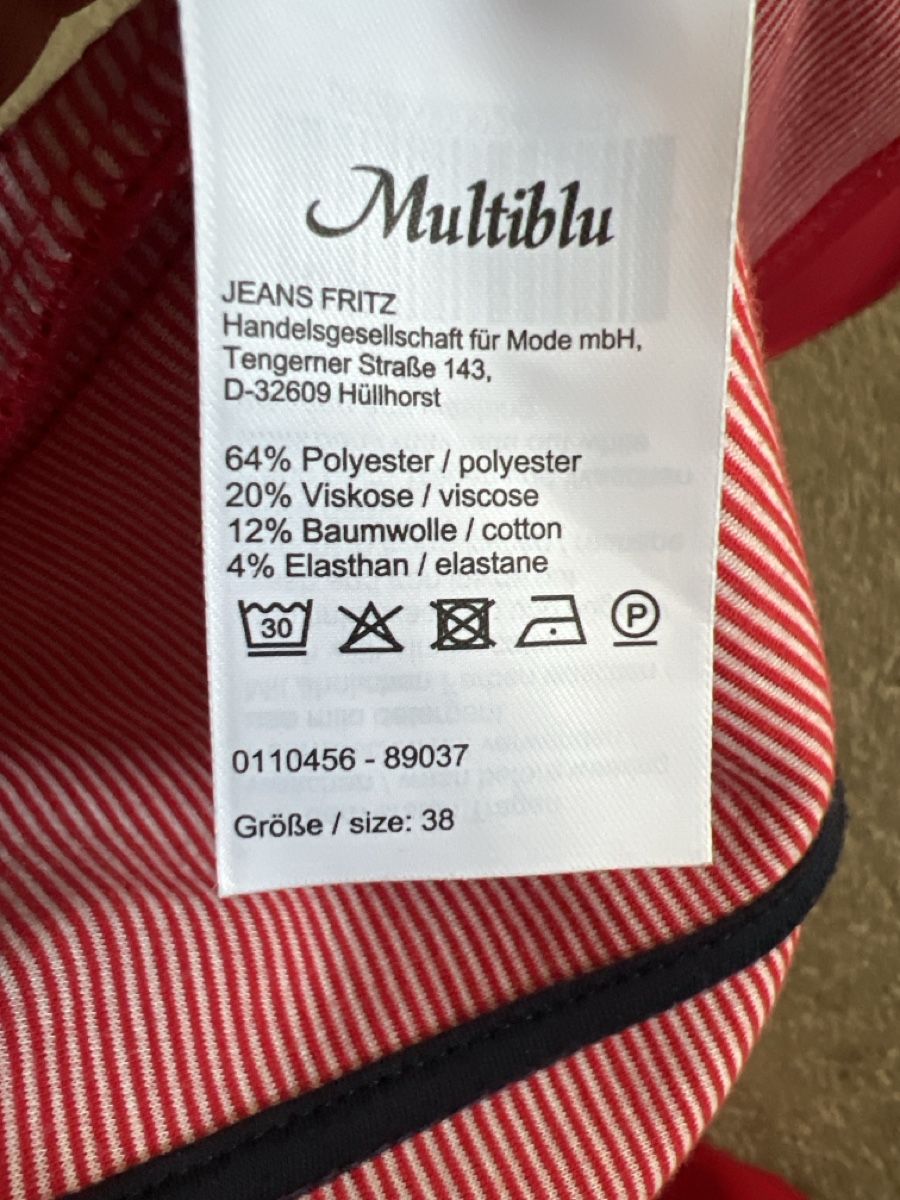 Giacche: Roter Blazer mit Streifen, Grösse 38, Multiblu – Usato da Fräschels venduto da Cesca 2