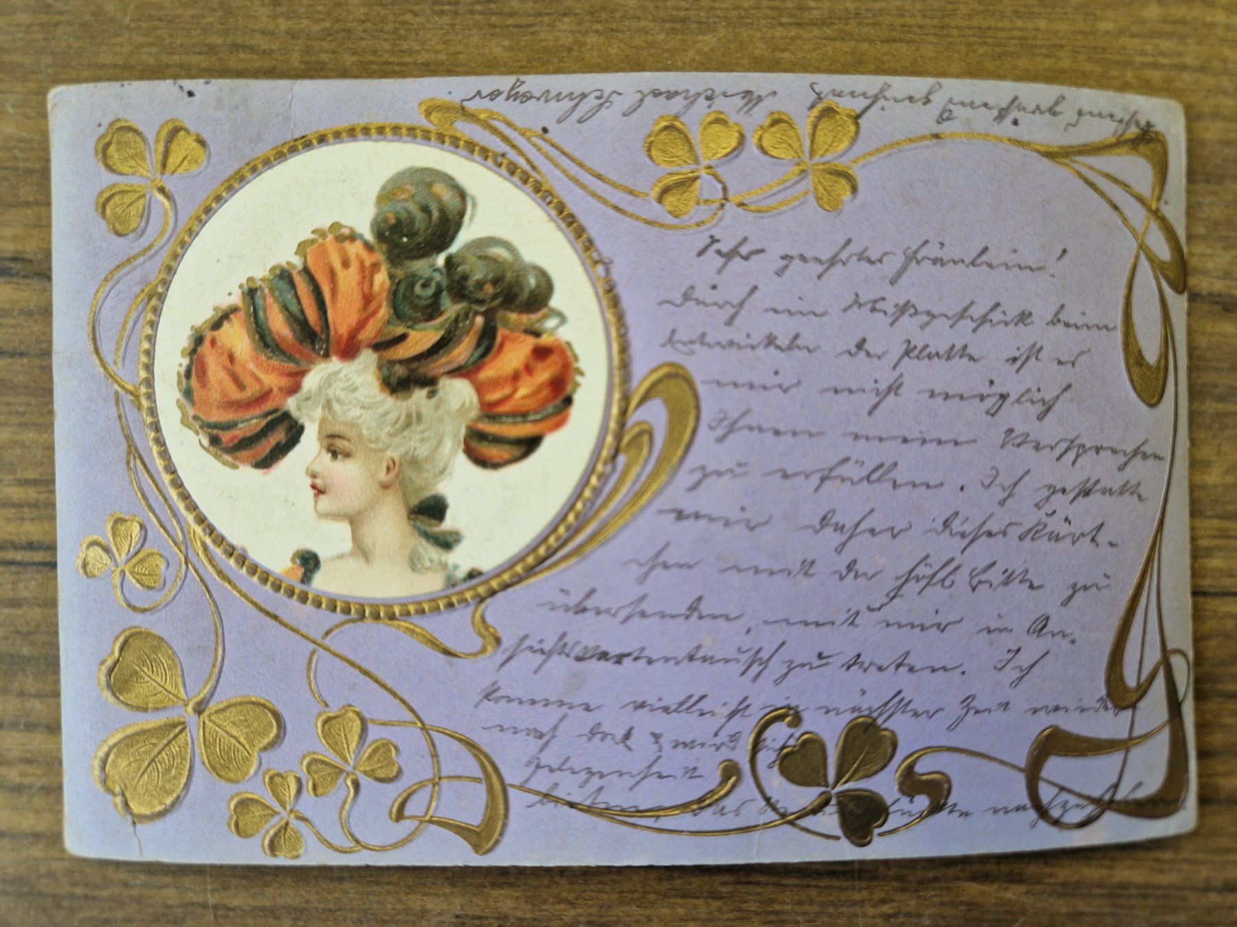 Cartoline postali: antike Ansichtskarte Dame Hut – Usato da Mörschwil venduto da antiksalon21